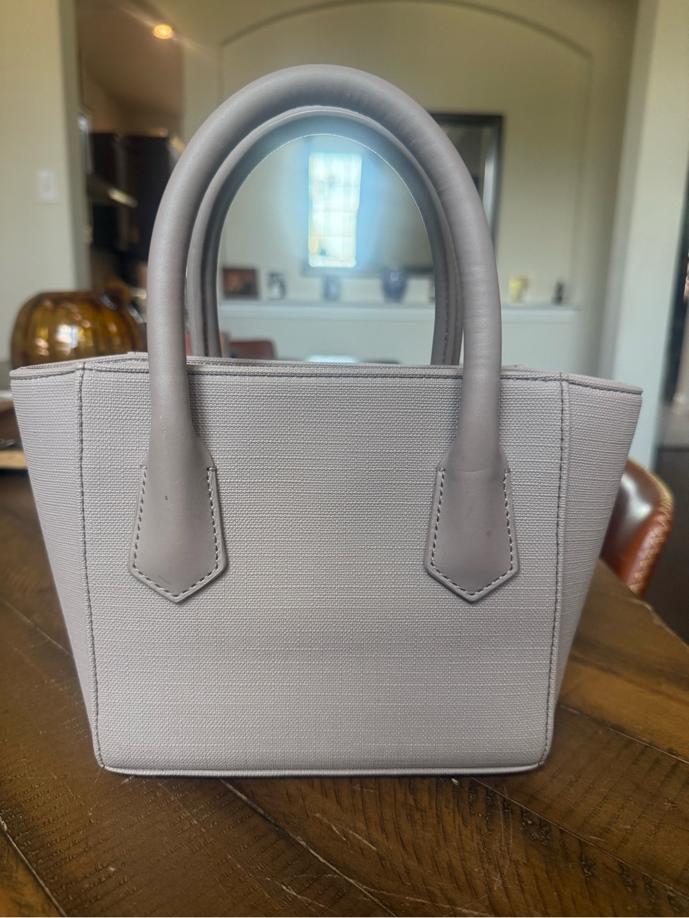 Dagne Dover Mini Tote in Light Gray